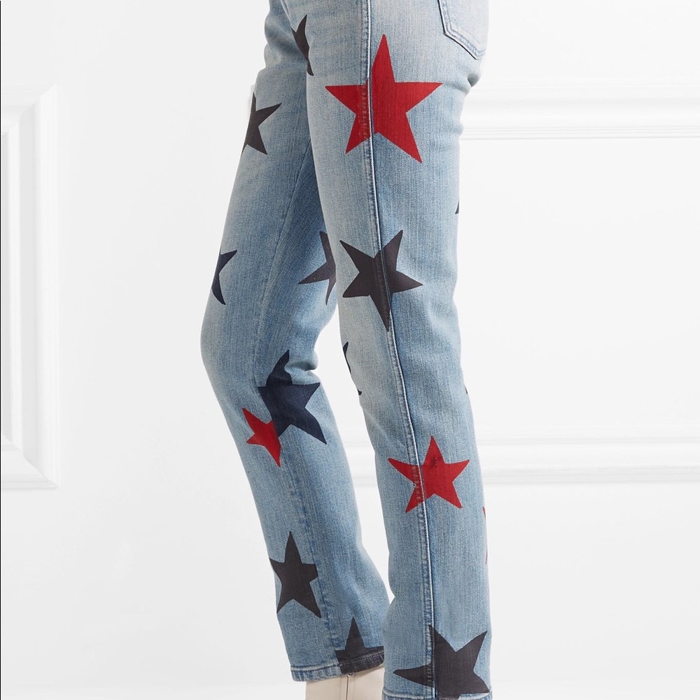 Stella McCartney Multi Color Star Print Jean Sz 25 - Picture 2 of 14